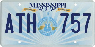MS license plate ATH757