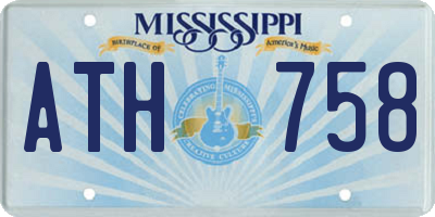 MS license plate ATH758