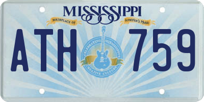 MS license plate ATH759