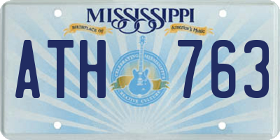 MS license plate ATH763