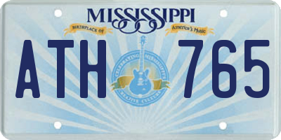 MS license plate ATH765