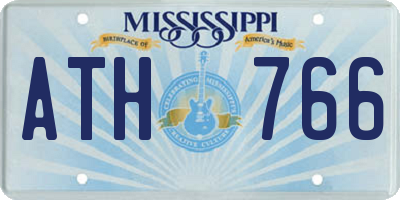 MS license plate ATH766