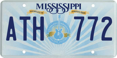 MS license plate ATH772
