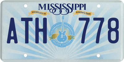 MS license plate ATH778