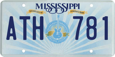 MS license plate ATH781
