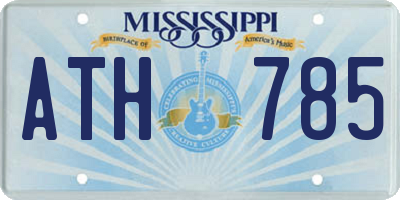MS license plate ATH785