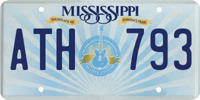 MS license plate ATH793