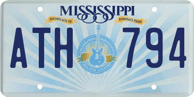 MS license plate ATH794