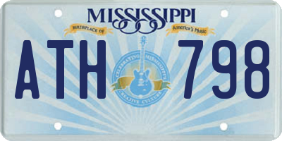 MS license plate ATH798