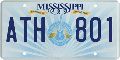 MS license plate ATH801
