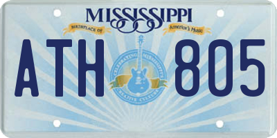 MS license plate ATH805