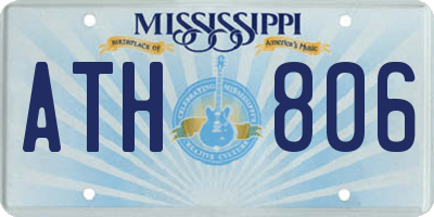 MS license plate ATH806