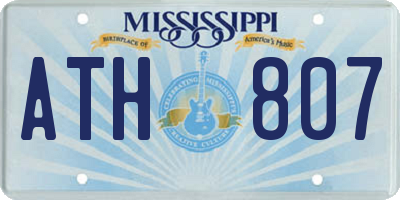 MS license plate ATH807