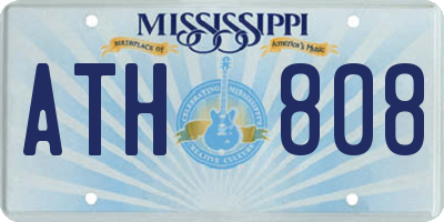 MS license plate ATH808