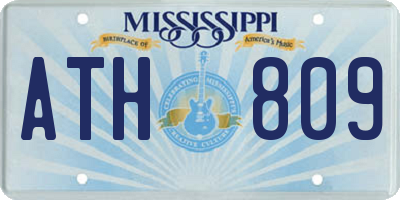 MS license plate ATH809