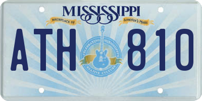MS license plate ATH810