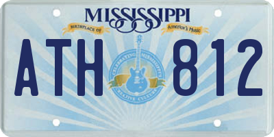MS license plate ATH812
