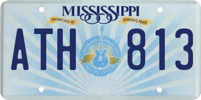 MS license plate ATH813