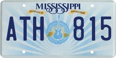 MS license plate ATH815