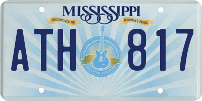 MS license plate ATH817