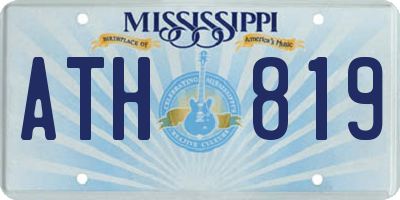 MS license plate ATH819