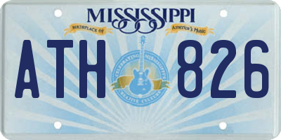 MS license plate ATH826