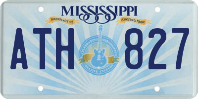 MS license plate ATH827