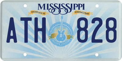 MS license plate ATH828