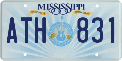MS license plate ATH831