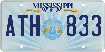 MS license plate ATH833