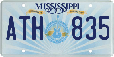 MS license plate ATH835