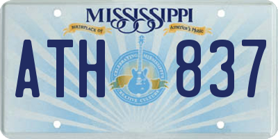 MS license plate ATH837