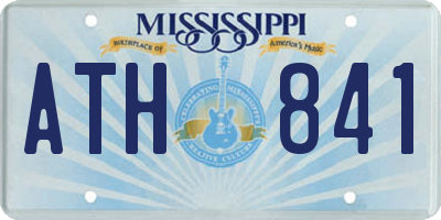 MS license plate ATH841