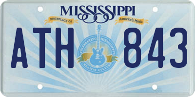 MS license plate ATH843