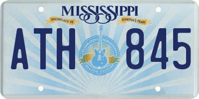 MS license plate ATH845