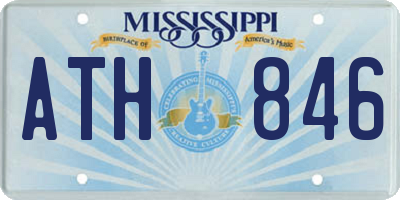 MS license plate ATH846