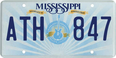 MS license plate ATH847