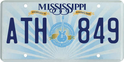 MS license plate ATH849