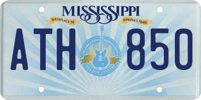 MS license plate ATH850