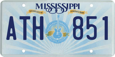 MS license plate ATH851
