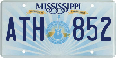 MS license plate ATH852