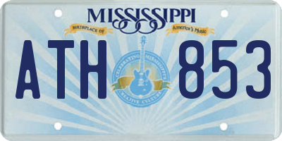 MS license plate ATH853