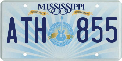 MS license plate ATH855