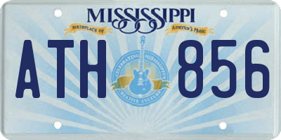 MS license plate ATH856