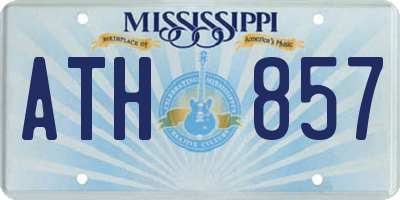 MS license plate ATH857