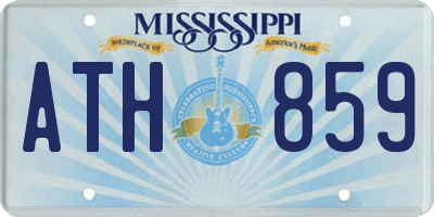 MS license plate ATH859