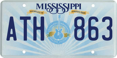 MS license plate ATH863