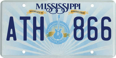 MS license plate ATH866
