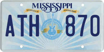 MS license plate ATH870