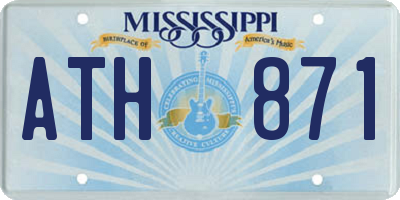 MS license plate ATH871